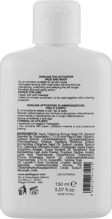 Moisturizing Tan Activator Lotion - Darling Addicted To Sun Tan Activator — photo N2