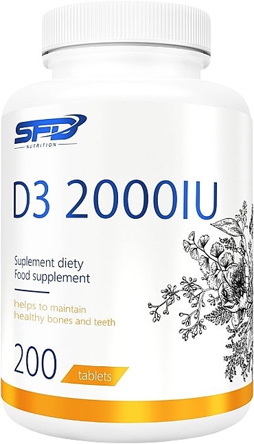 Vitamin D3 2000 IU Food Supplement - SFD Nutrition D3 2000 IU — photo N1