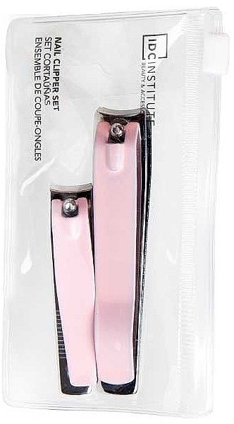 Set, pink - IDC Institute Nail Clipper Set (n/clipper/2pcs) — photo N1