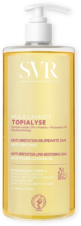 Cleansing Micellar Oil - SVR Topialyse Lipid-Restoring Cleansing Oil — photo N4