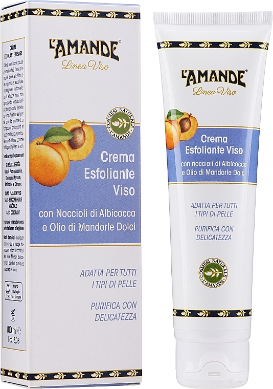 Exfoliating Face Cream - L'Amande Linea Viso Facial Exfoliating Cream — photo N1
