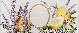 Fragrances, Perfumes, Cosmetics Natural Soap Set "Lavender and Cedar" - Saponificio Artigianale Fiorentino Capri Lavender & Cedar