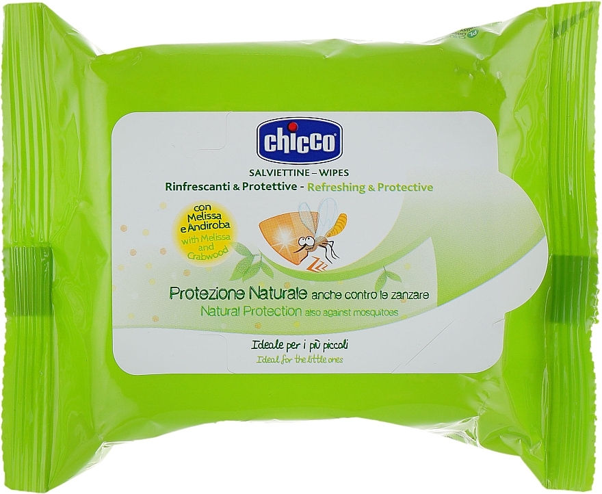 Refreshing Protective Wipes, 20 pcs - Chicco Salviettine Wipes — photo N7