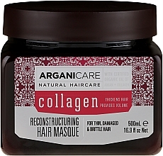 Collagen Hair Mask - Arganicare Collagen Reconstructuring Hair Masque — photo N1