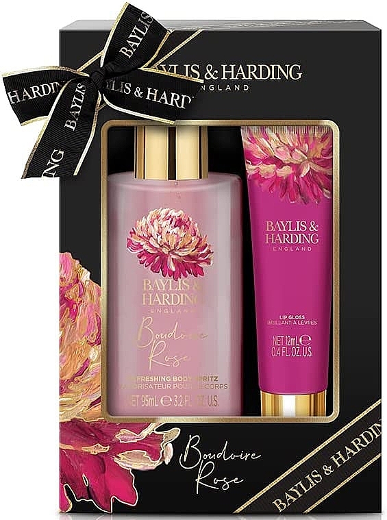 Baylis & Harding Boudoire Rose Luxury Instant Glam Set (b/spr/95ml + l/gloss/12ml) - Baylis & Harding Boudoire Rose Luxury Instant Glam Set — photo N1
