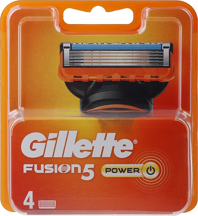 Shaving Razor Refills, 4 pcs. - Gillette Fusion Power — photo N1