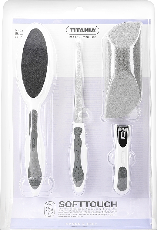 マニキュアセット、グレー - Titania Softtouch Manicure & Pedicure Set — photo N1