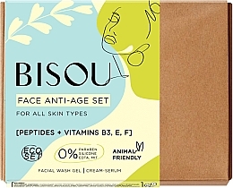 Fragrances, Perfumes, Cosmetics Set - Bisou Face AntiAge Set (wash/gel/150ml + f/serum/50ml)