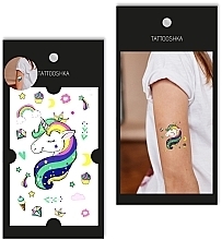 Fragrances, Perfumes, Cosmetics Temporary Tattoo 'Happy Unicorn' - Tattooshka