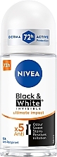 Fragrances, Perfumes, Cosmetics 5in1 Roll-On Deodorant Antiperspirant - Nivea Black & White Invisible Ultimate Impact 5in1 Roll-On