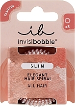 Fragrances, Perfumes, Cosmetics Hair Band - Invisibobble Slim Pink Monocle Elegant Hair Spiral	