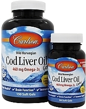 Set - Carlson Labs Cod Liver Oil Gems 460 mg — photo N1