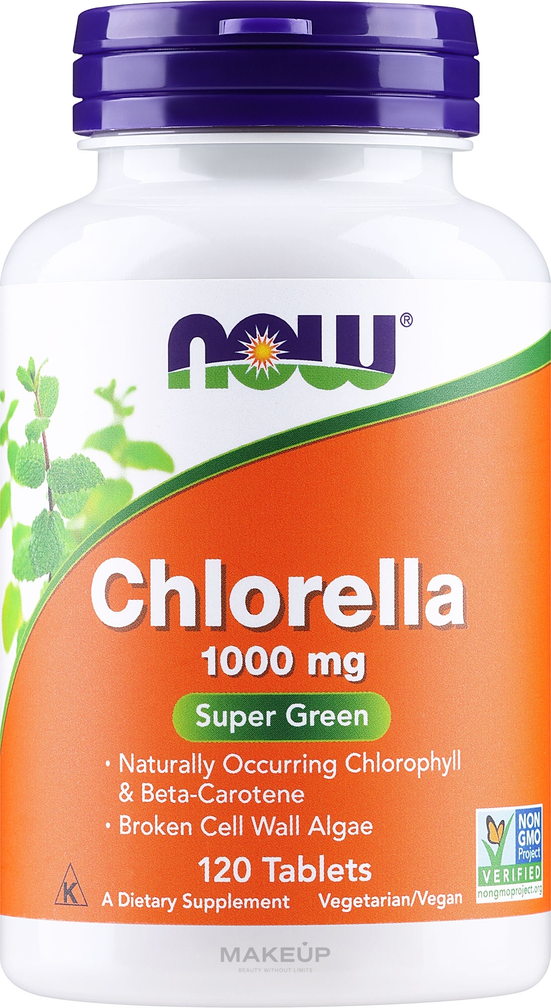 Dietary Supplement Chlorella, 1000mg - Now Foods Chlorella — photo 120 ЊВ.