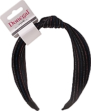 Fragrances, Perfumes, Cosmetics Fabric Hair Hoop FA-5698, striped black - Donegal