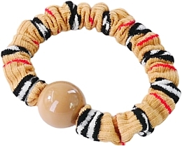 Fragrances, Perfumes, Cosmetics Hair Tie with Bead, beige striped - Lolita Accessories