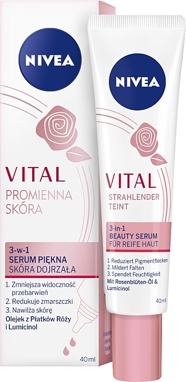 3in1 Face Serum - Nivea Vital Radiant Complexion 3-In-1 Beauty Serum — photo N1