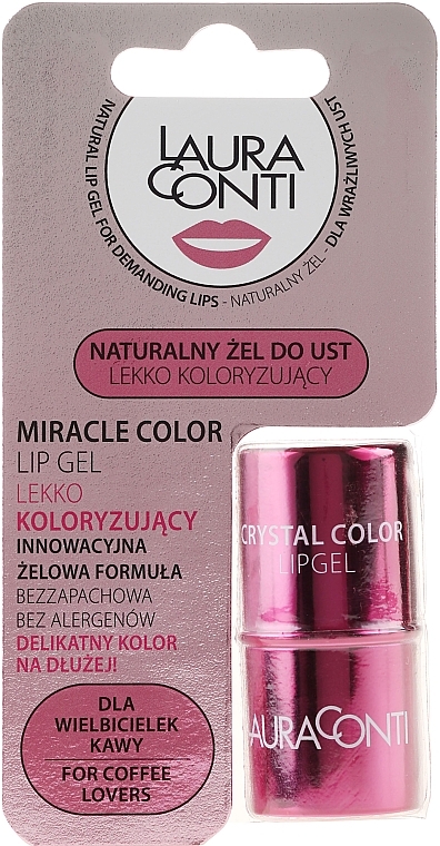 Moisturizing Pink Color Lip Gel - Laura Conti Miracle Color Lip Gel — photo N1