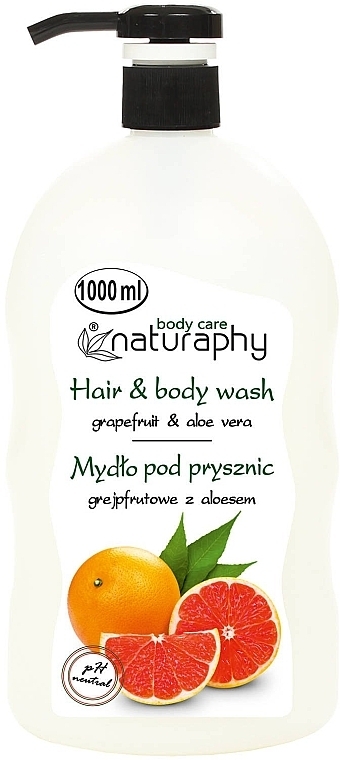 Grapefruit & Aloe Vera Hair & Body Wash - Naturaphy Grapefruit & Aloe Vera Hair & Body Wash — photo N3