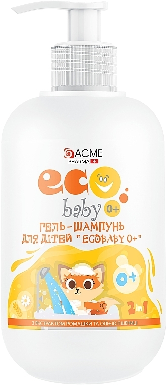 Baby Gel Shampoo with Chamomile Extract & Wheat Oil - Acme Color Eco Baby 0+ — photo N1