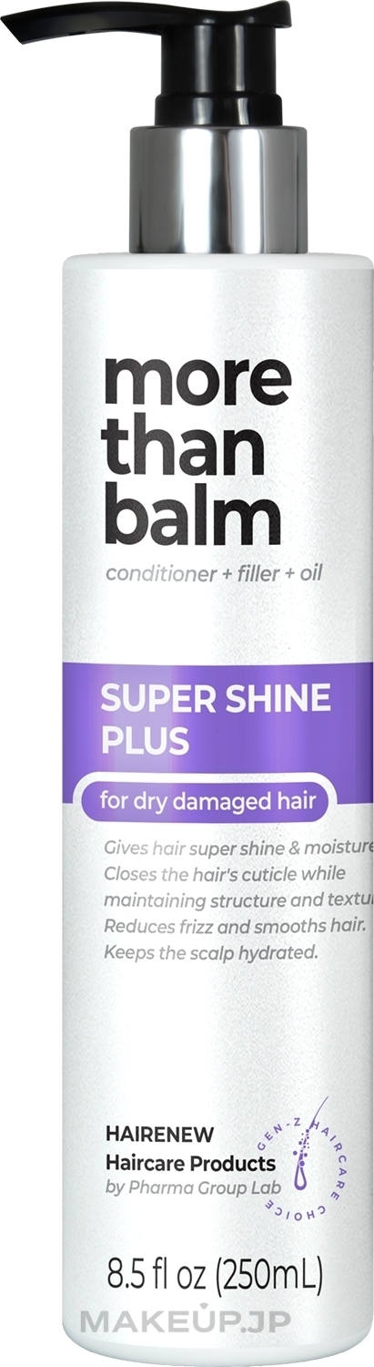 100% Mirror Gloss Conditioner - Hairenew Super Shine Plus Balm Hair — photo 250 ml