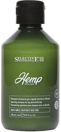 Dry and Brittle Hair Moisturizing Shampoo - Selective Professional Hemp Vegan Hydrating Shampoo — photo N1