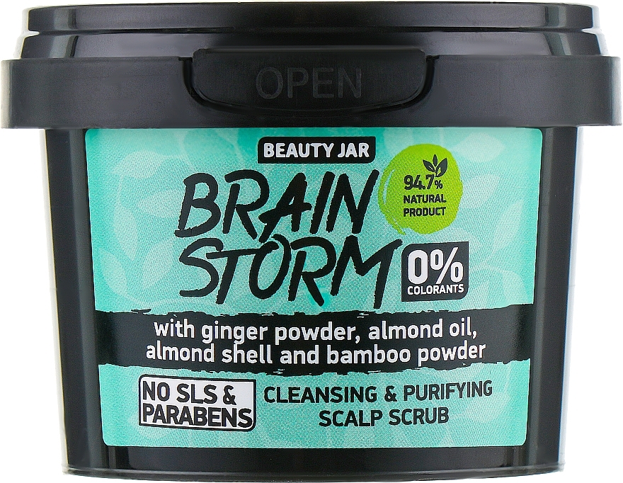 Cleansing Scalp Scrub "Brain Storm" - Beauty Jar Cleansing & Purifying Scalp Scrub — photo N2