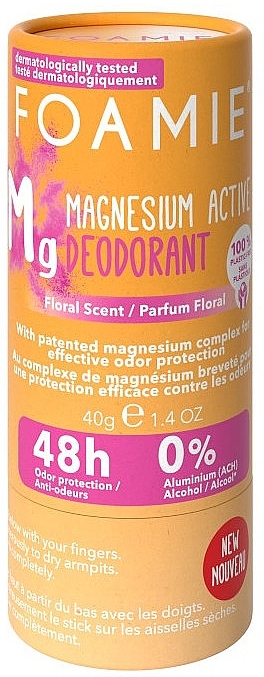 Deodorant Stick - Foamie Magnesium Active Deodorant 48h Floral Scent — photo N1