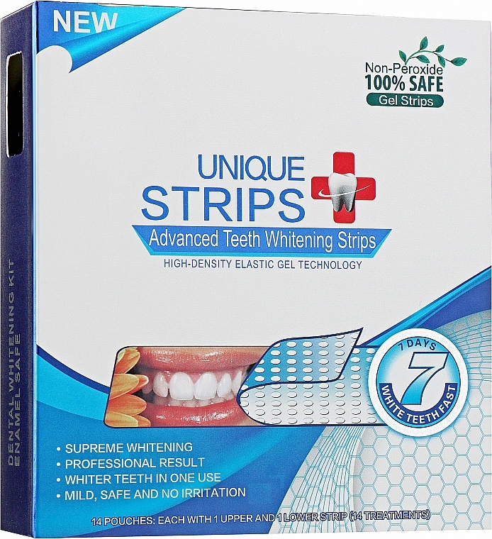 Home Tooth Whitening Strips - Unique Strips White Blue Light — photo N1