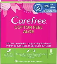 Fragrances, Perfumes, Cosmetics Hygienic Daily Pads with Aloe Extract, 56 pcs - Carefree Cotton Aloe