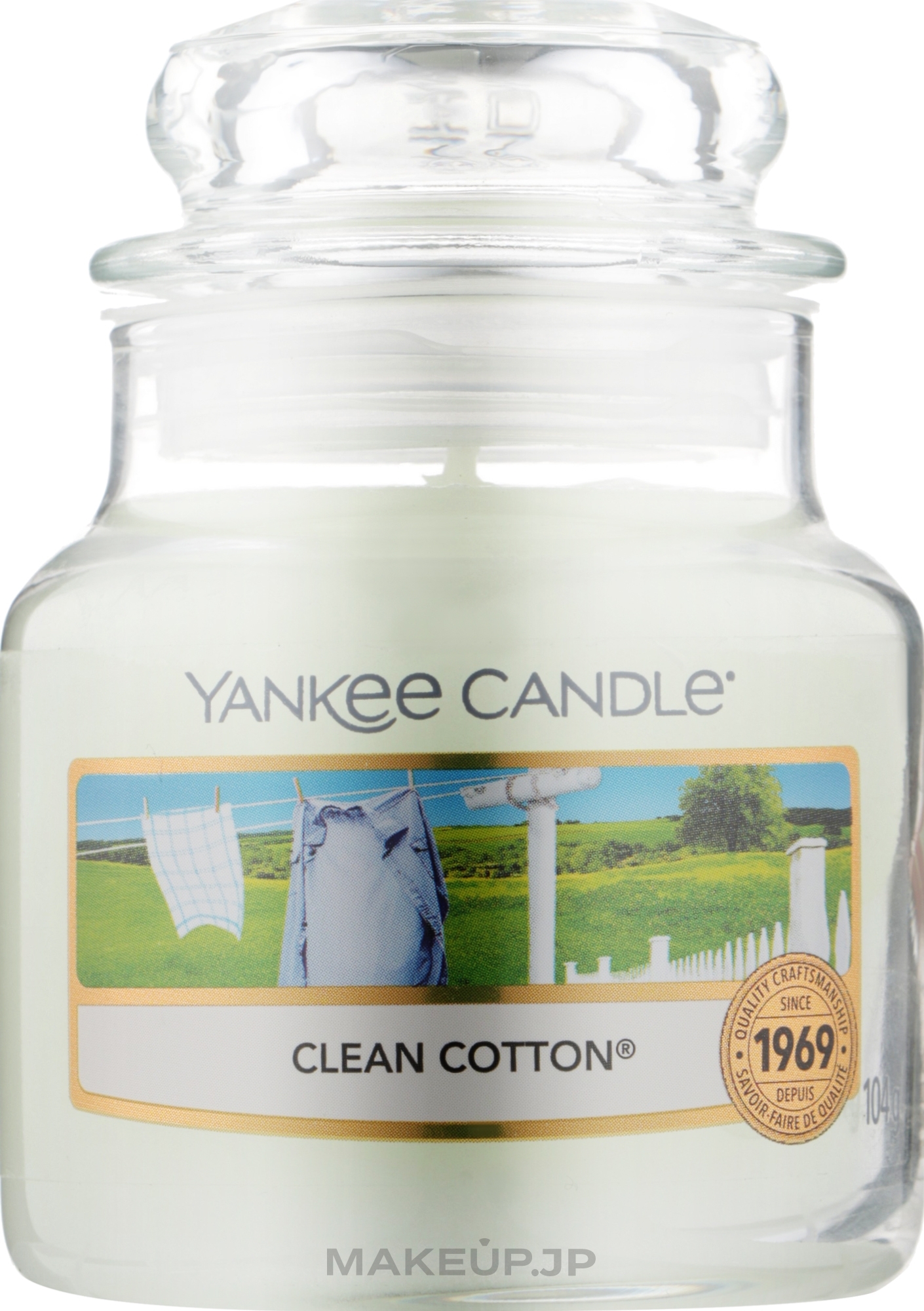 Candle in Glass Jar - Yankee Candle Clean Cotton — photo 104 g