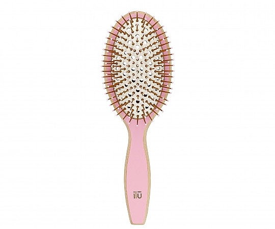 Hair Brush "BambooM. Pink Flamingo" - Ilu Bamboo Hair Brush — photo N1