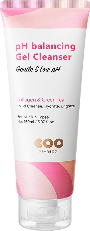 Balancing Gel Cleanser - Dearboo pH Balancing Gel Cleanser Collagen & Green Tea — photo N2