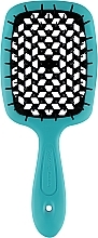 Hair Brush, black teeth, turquoise - Janeke SuperBrush Vented Brush — photo N1