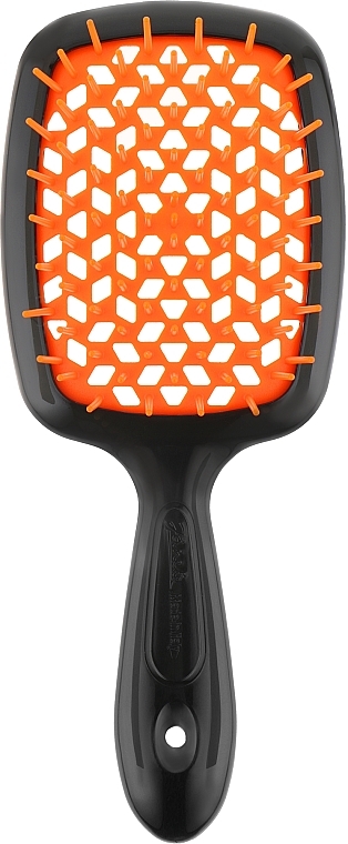 Hairbrush, black with orange - Janeke Superbrush — photo N1