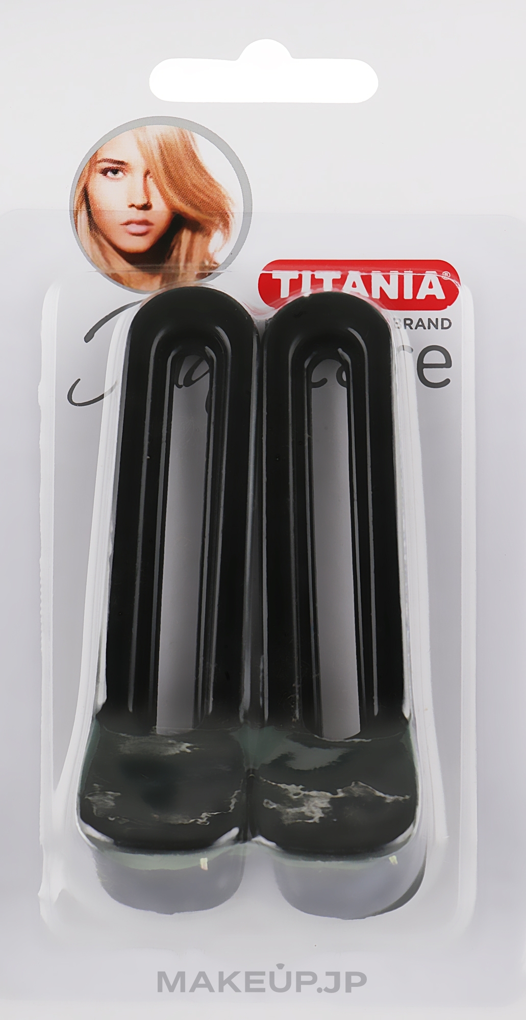 Hair Clip 8,5 cm, 2 pcs, black - Titania — photo 2 szt.