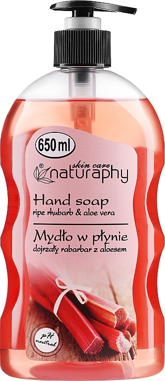 Rhubarb & Aloe Vera Liquid Hand Soap - BluxCosmetics Naturaphy Hand Soap — photo N4