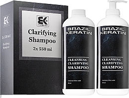 Fragrances, Perfumes, Cosmetics Set - Brazil Keratin Cleansing Clarifying Shampoo Set (h/shampoo/550mlx2)