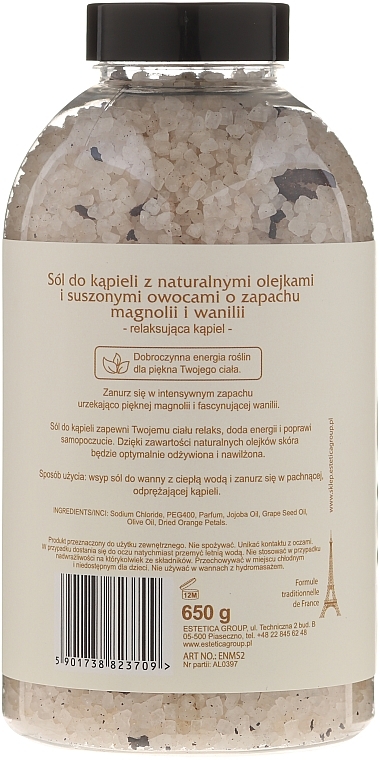 Bath Salt with Magnolia and Vanilla Flavor - Nature de Marseille — photo N2