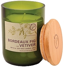 Scented Candle 'Fig & Vetiver' - Paddywax Eco Green Recycled Glass Candle Bordeaux Fig & Vetiver — photo N1