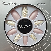 Fragrances, Perfumes, Cosmetics False Nails with 3D Pattern, nude - Deni Carte 5777