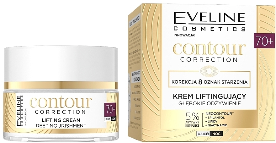 Deeply Nourishing Lifting Cream - Eveline Contour Correction Lifting Cream 70+ Deep Nourishing — photo N1