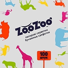 Dry Paper Tissues "ZooZoo", 100 pcs, white - Snow Panda — photo N1