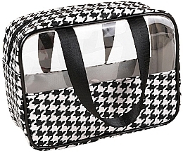 Makeup Bag, black and white with handles - Ecarla KS52 — photo N1
