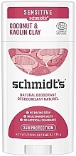 Coconut and Kaolin Clay Natural Deodorant Stick - Schmidt's Sensitive Natural Deodorant Coconut & Kaolin Clay — photo N1