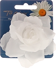 Fragrances, Perfumes, Cosmetics Hair Clip "White Collection" 26188, flower, white - Top Choice