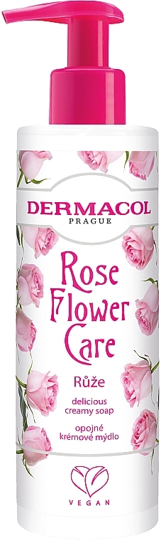 Liquid Hand Cream Soap 'Rose' - Dermacol Rose Flower Care Delicious Creamy Soap — photo N1