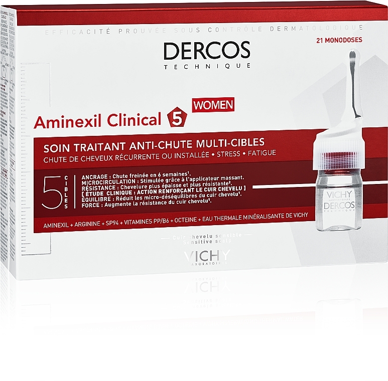 Women Anti Hair Loss Treatment - Vichy Dercos Aminexil Clinical 5 — photo N1