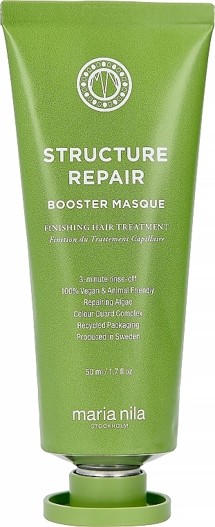 Dry and Damaged Hair Mask - Maria Nila Structure Repair Booster Masque — photo N1