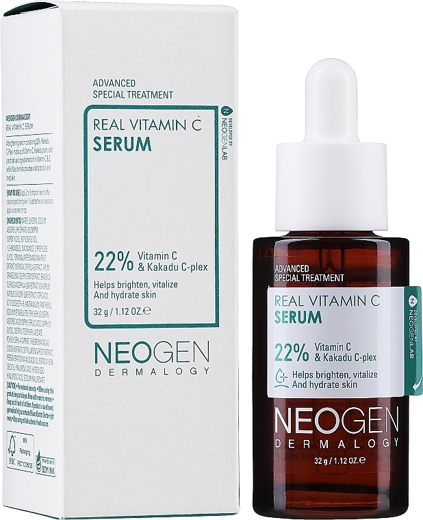 Vitamin C Face Serum - Neogen Dermalogy Real Vitamin C Serum 22% & Kakadu C-plex — photo N2