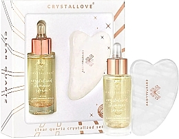 Fragrances, Perfumes, Cosmetics Set - Crystallove Clear Quartz Crystalized Set (ser/30ml + gua sha)